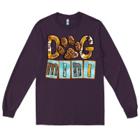 Plum Dog Mini with Paw Long Sleeve Tee - texasbilliewilder