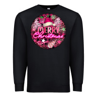 Black pink merry christmas Premium Sweatshirt - FaDigitalArtStudio