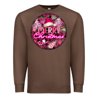 Chestnut pink merry christmas Premium Sweatshirt - FaDigitalArtStudio