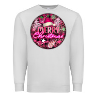 Dove Grey pink merry christmas Premium Sweatshirt - FaDigitalArtStudio