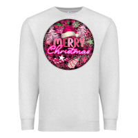 Oatmeal Heather pink merry christmas Premium Sweatshirt - FaDigitalArtStudio