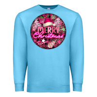 Ocean Blue pink merry christmas Premium Sweatshirt - FaDigitalArtStudio