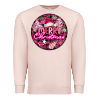 Pale Pink pink merry christmas Premium Sweatshirt - FaDigitalArtStudio