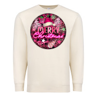 Sandshell pink merry christmas Premium Sweatshirt - FaDigitalArtStudio