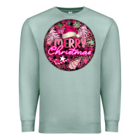 Seafoam pink merry christmas Premium Sweatshirt - FaDigitalArtStudio