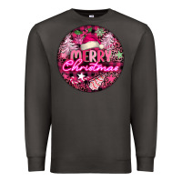 Smoke pink merry christmas Premium Sweatshirt - FaDigitalArtStudio