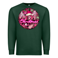 Pink Merry Christmas Premium Sweatshirt | Teevron