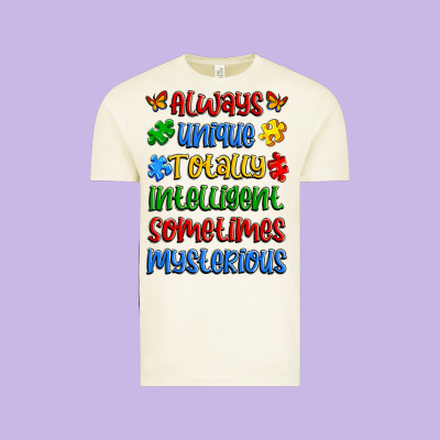 Always Unique Totally Intelligent Sometimes Myster Vintage Tee Designed By Artiststas