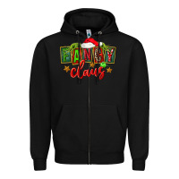 Black christmas fancy claus Zipper Hoodie - FaDigitalArtStudio