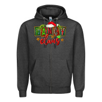 Charcoal Heather christmas fancy claus Zipper Hoodie - FaDigitalArtStudio