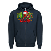 Navy christmas fancy claus Zipper Hoodie - FaDigitalArtStudio
