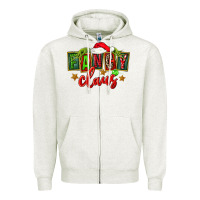 Oatmeal Heather christmas fancy claus Zipper Hoodie - FaDigitalArtStudio
