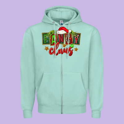 Christmas Fancy Claus Zipper Hoodie Designed By Fadigitalartstudio