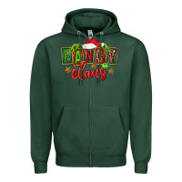 Sports Green christmas fancy claus Zipper Hoodie - FaDigitalArtStudio