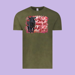 You Moo Ve  Me Black Angus Vintage Tee Designed By Ranaportraitstore
