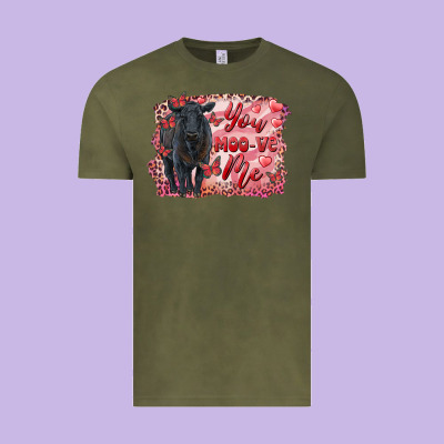 You Moo Ve  Me Black Angus Vintage Tee Designed By Ranaportraitstore