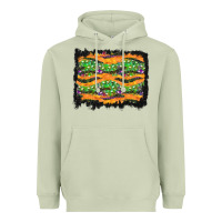 Matcha Halloween Skull Background Heavyweight Hoodie - BundleAndBundleShop