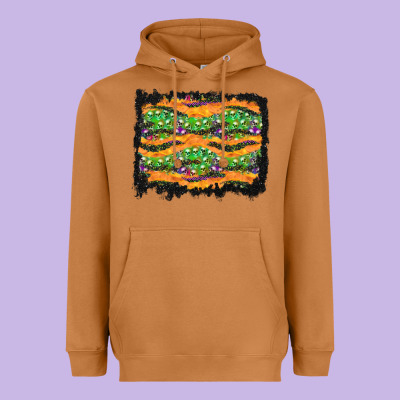 Halloween Skull Background Heavyweight Hoodie Designed By Bundleandbundleshop