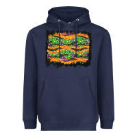 Navy Halloween Skull Background Heavyweight Hoodie - BundleAndBundleShop