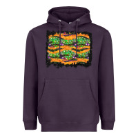 Plum Halloween Skull Background Heavyweight Hoodie - BundleAndBundleShop