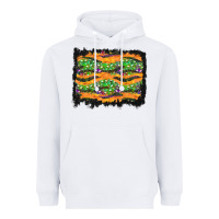 White Halloween Skull Background Heavyweight Hoodie - BundleAndBundleShop