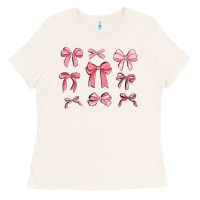 Bone pink ribbons Ladies Tee - MaliasSmallBusiness