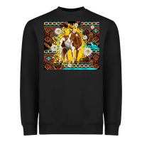 Black aztec tribal horse Heavyweight Sweatshirt - TumblerDesignByShophia