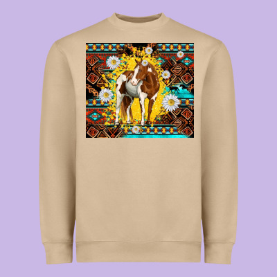 Aztec Tribal Horse Heavyweight Sweatshirt Designed By Tumblerdesignbyshophia