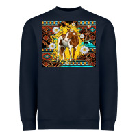 Navy aztec tribal horse Heavyweight Sweatshirt - TumblerDesignByShophia