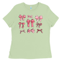 Matcha pink ribbons Ladies Tee - MaliasSmallBusiness
