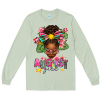 Matcha August Girl Afro Woman Summer Long Sleeve Tee - texasbilliewilder