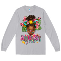Moon Dust August Girl Afro Woman Summer Long Sleeve Tee - texasbilliewilder