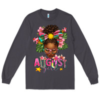 Smoke August Girl Afro Woman Summer Long Sleeve Tee - texasbilliewilder