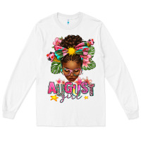White August Girl Afro Woman Summer Long Sleeve Tee - texasbilliewilder