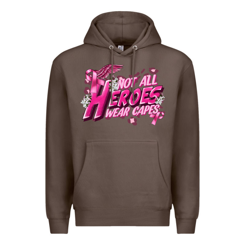 Not All Heroes Wear Capes Cancer Awareness Premium Hoodie by FaDigitalArtStudio | Teevron