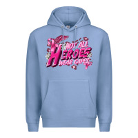 Colony Blue Not all heroes wear capes Cancer Awareness Premium Hoodie - FaDigitalArtStudio