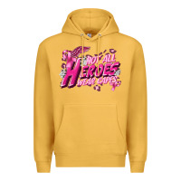 Mustard Not all heroes wear capes Cancer Awareness Premium Hoodie - FaDigitalArtStudio