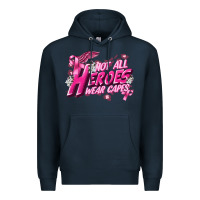 Navy Not all heroes wear capes Cancer Awareness Premium Hoodie - FaDigitalArtStudio