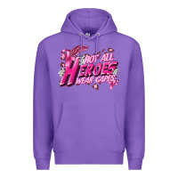 Purple Not all heroes wear capes Cancer Awareness Premium Hoodie - FaDigitalArtStudio