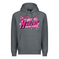 Rock Not all heroes wear capes Cancer Awareness Premium Hoodie - FaDigitalArtStudio