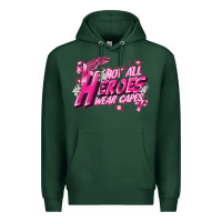 Sports Green Not all heroes wear capes Cancer Awareness Premium Hoodie - FaDigitalArtStudio