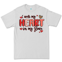 Dove Grey i wear my heart on my sleeve Premium Tee - MaliasSmallBusiness