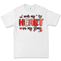 White i wear my heart on my sleeve Premium Tee - MaliasSmallBusiness
