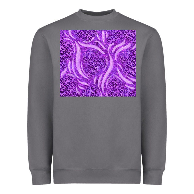 Purple Glitter With Leopard Pattern Heavyweight Sweatshirt by TumblerDesignByShophia | Teevron