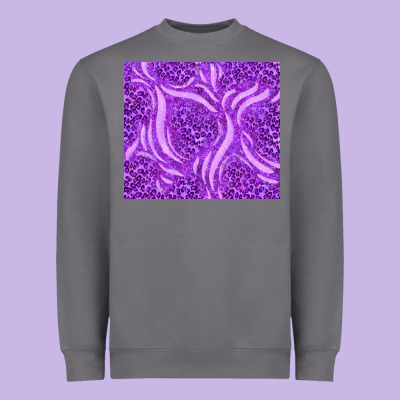 Purple Glitter With Leopard Pattern Heavyweight Sweatshirt Designed By Tumblerdesignbyshophia