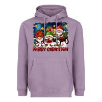Lavender merry christmas gnomies wagon Heavyweight Hoodie - FaDigitalArtStudio