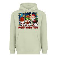 Matcha merry christmas gnomies wagon Heavyweight Hoodie - FaDigitalArtStudio