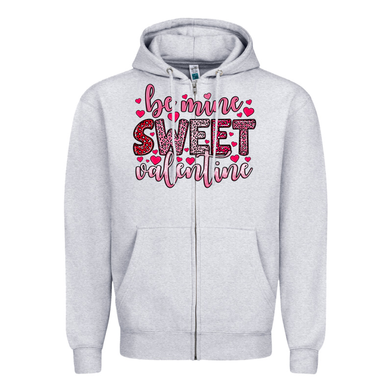 Be Mine Sweet Valentine Zipper Hoodie by OliviaCreatesArt | Teevron
