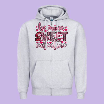Be Mine Sweet Valentine Zipper Hoodie Designed By Oliviacreatesart