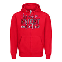 Red be mine sweet valentine Zipper Hoodie - OliviaCreatesArt